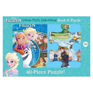 Disney Frozen Little First Look And Find Book & 40-Piece Puzzle For Ages 18+ Mon